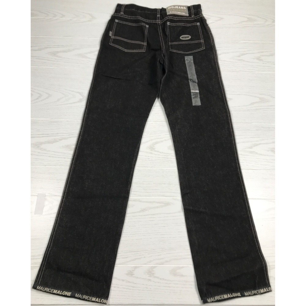 Mo Denim Jeans Womens 8 Black Raw Denim Cotton High Rise Hip Hop Vintage Y2K New